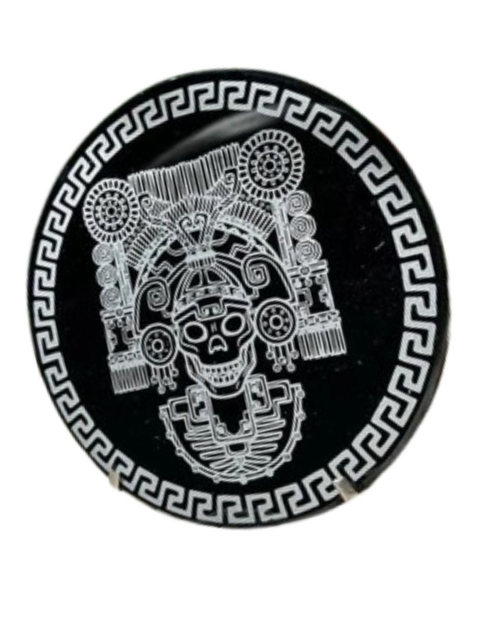 Escultura circular Obsidiana de vidrio 4