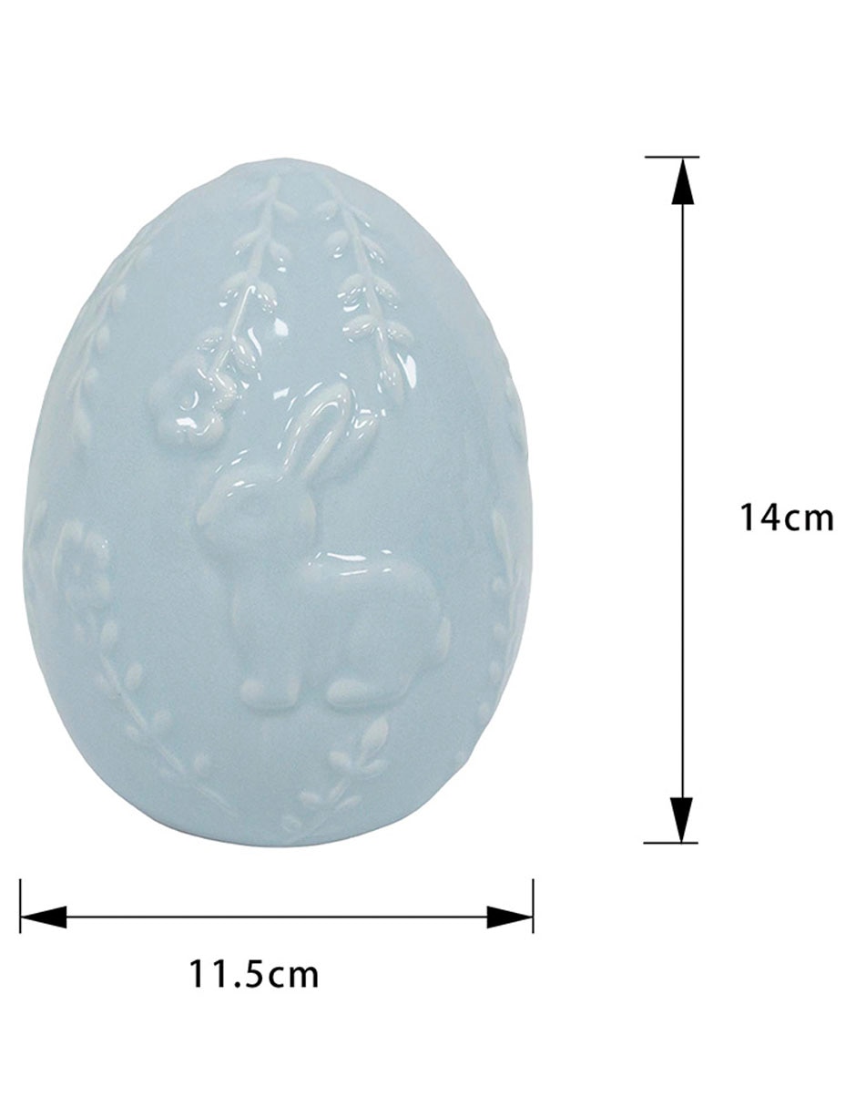 FIGURA HUEVO 14CM DÍA DE, AZUL CLARO