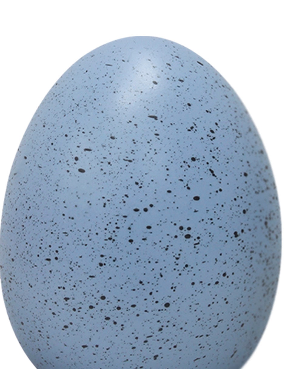 FIGURA HUEVO 13CM BOSQUE, AZUL CLARO