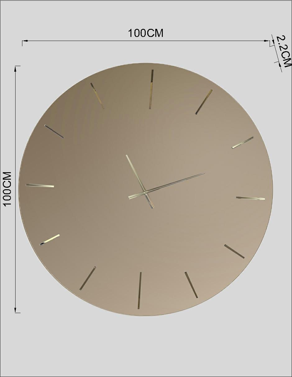 Reloj de pared Aura de vidrio 5