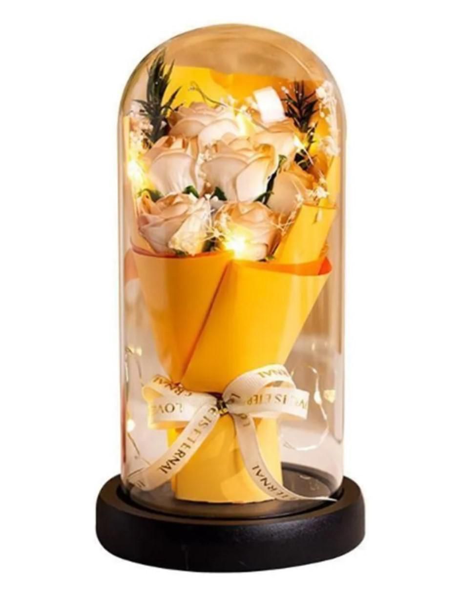 Figura de flor Ramo de Rosas Amarillas con luces LED