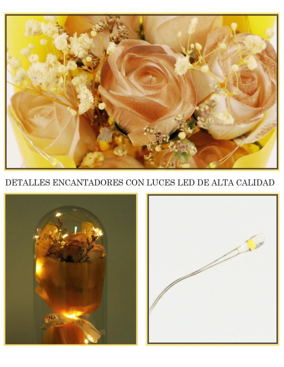 Figura de flor Ramo de Rosas Amarillas con luces LED 2