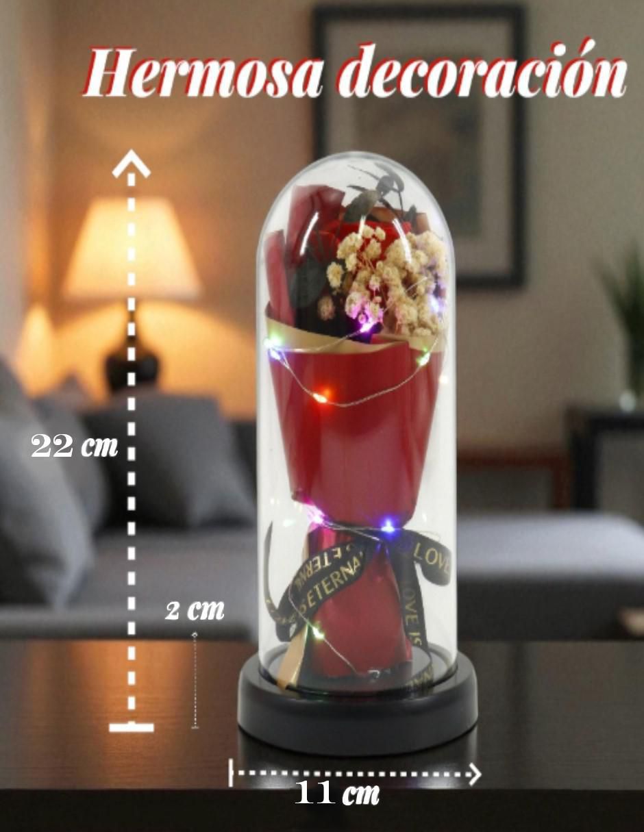 Figura "de" flor no aplica cm-top ramo de flores con luces led 22cm "de" plástico