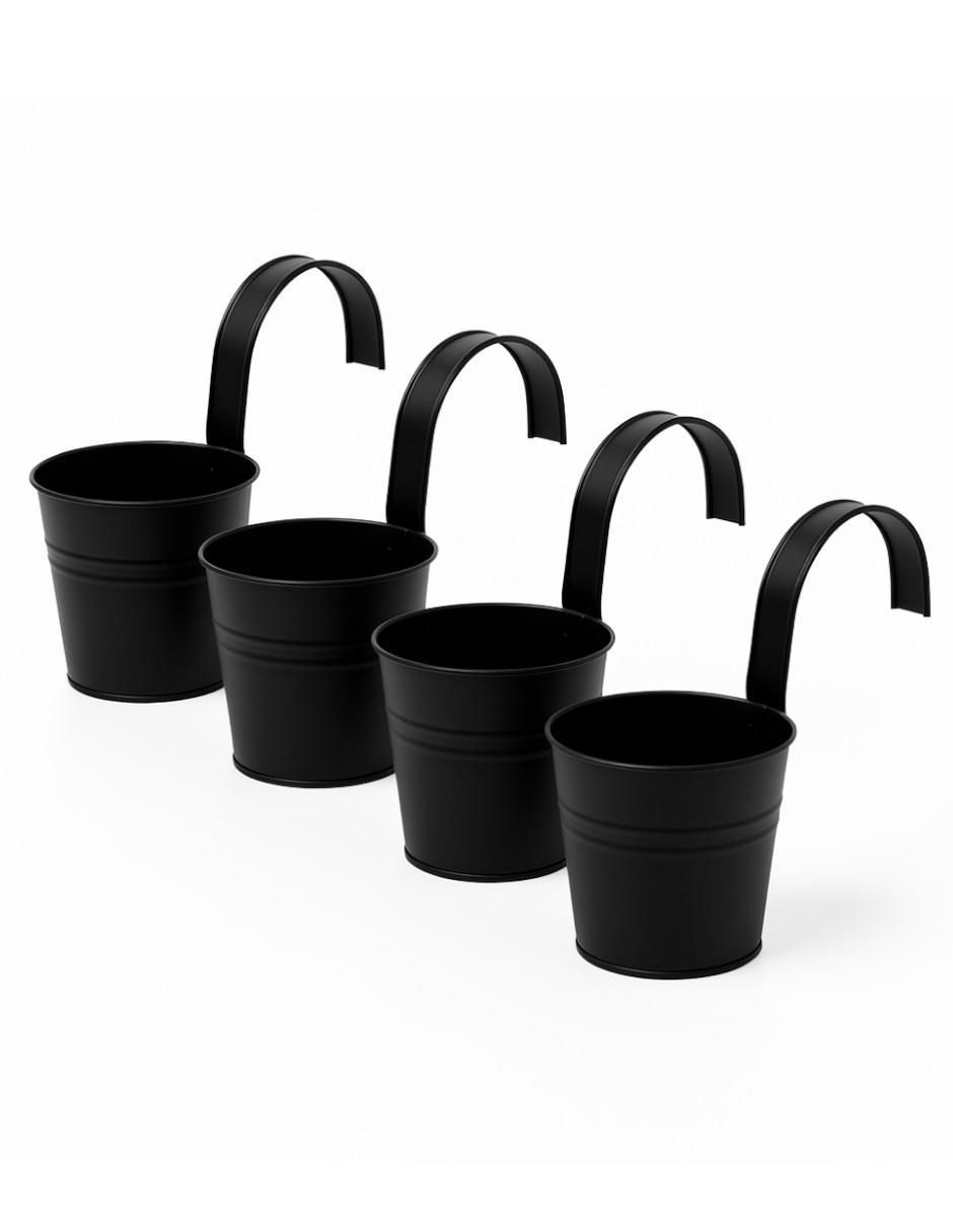 Set macetas de metal