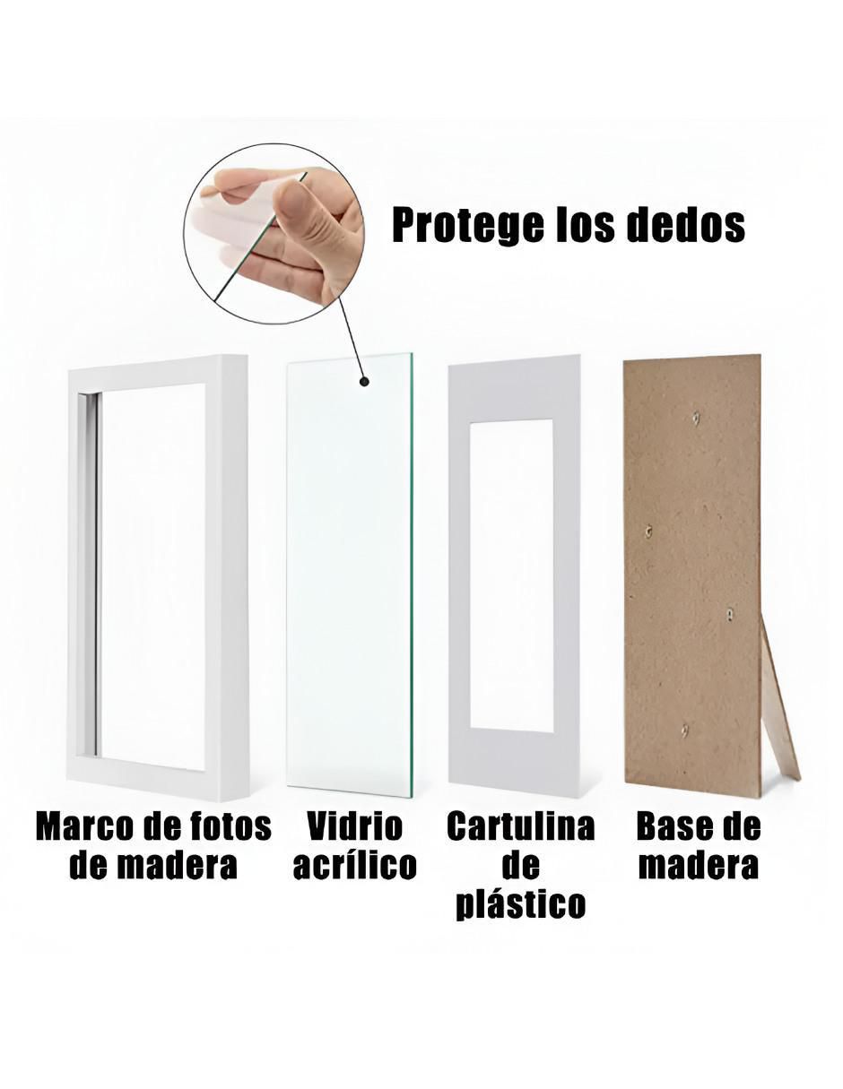 Portarretrato de madera para 1 foto 3