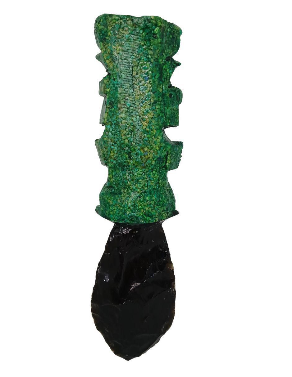 Figura decorativa de daga de vidrio 2