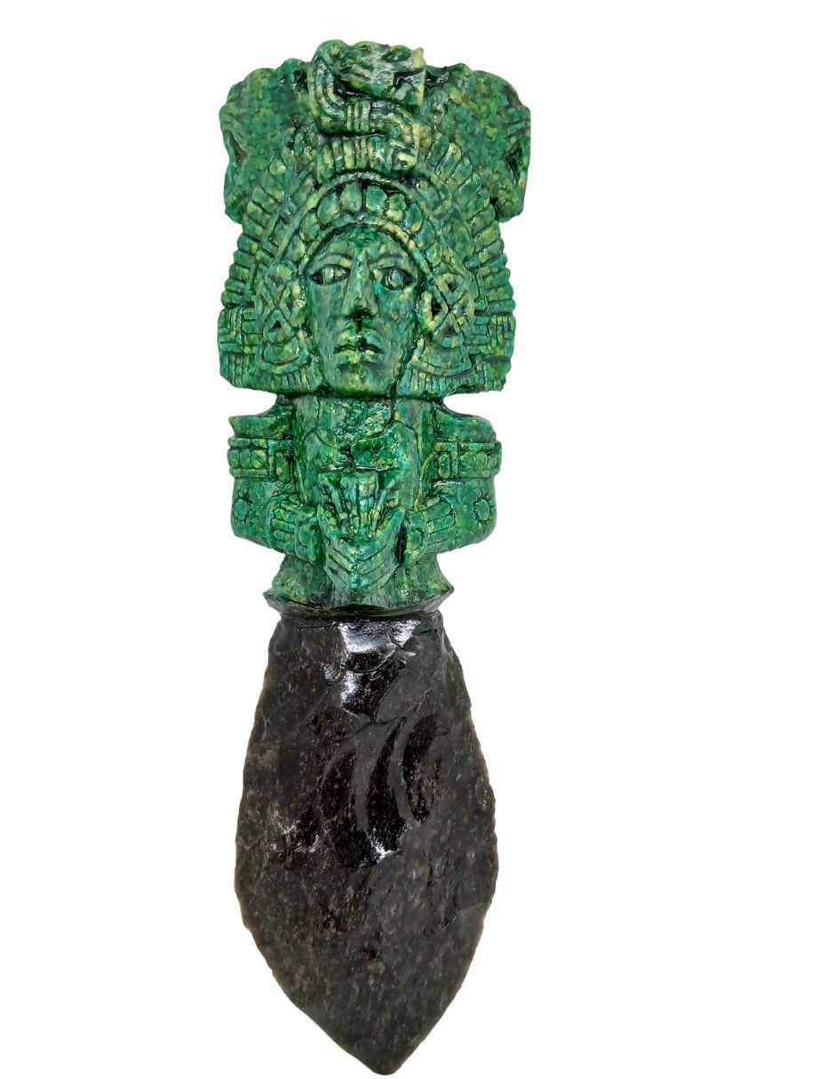 Figura decorativa de daga de vidrio