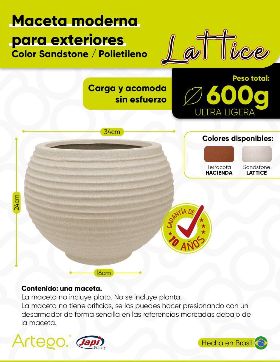 Maceta Lattice Hacienda 7