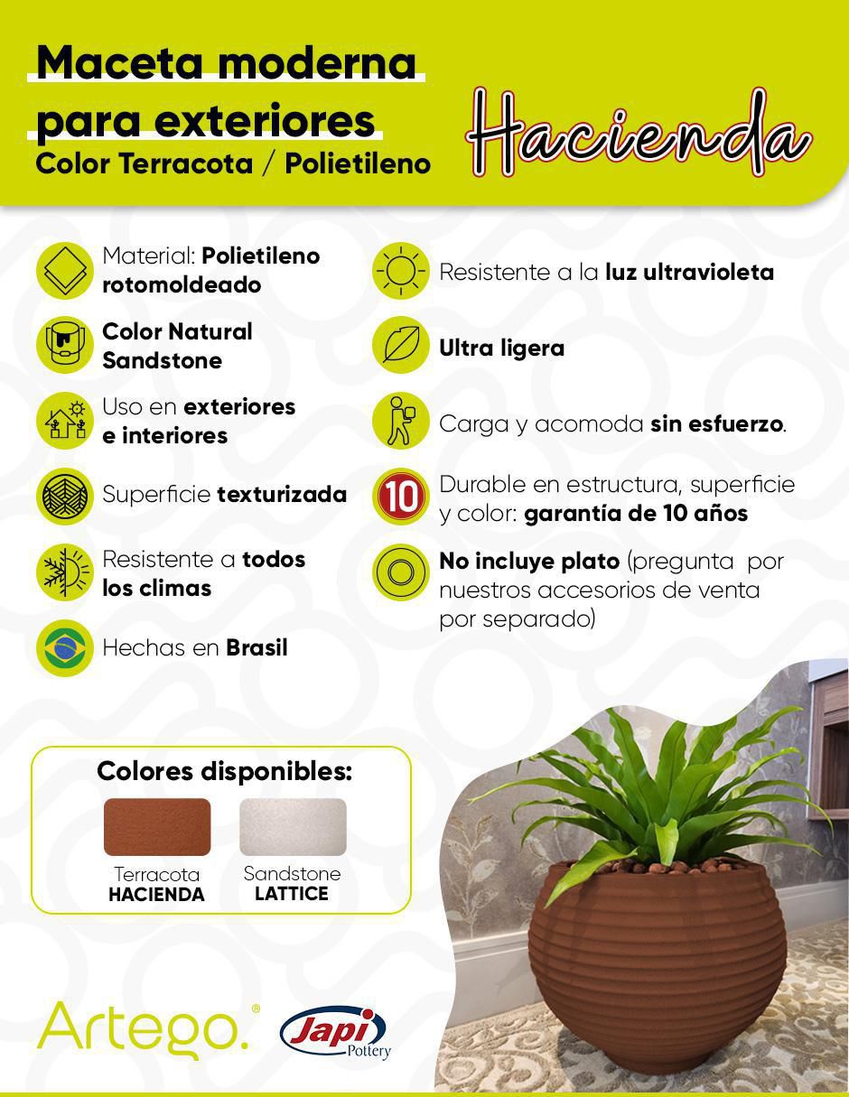 Maceta artego lattice hacienda "de" polietileno "con" no
