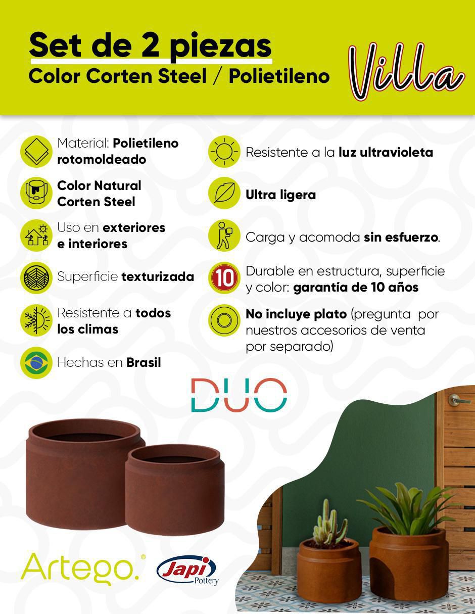 Set maceta de polietileno 3