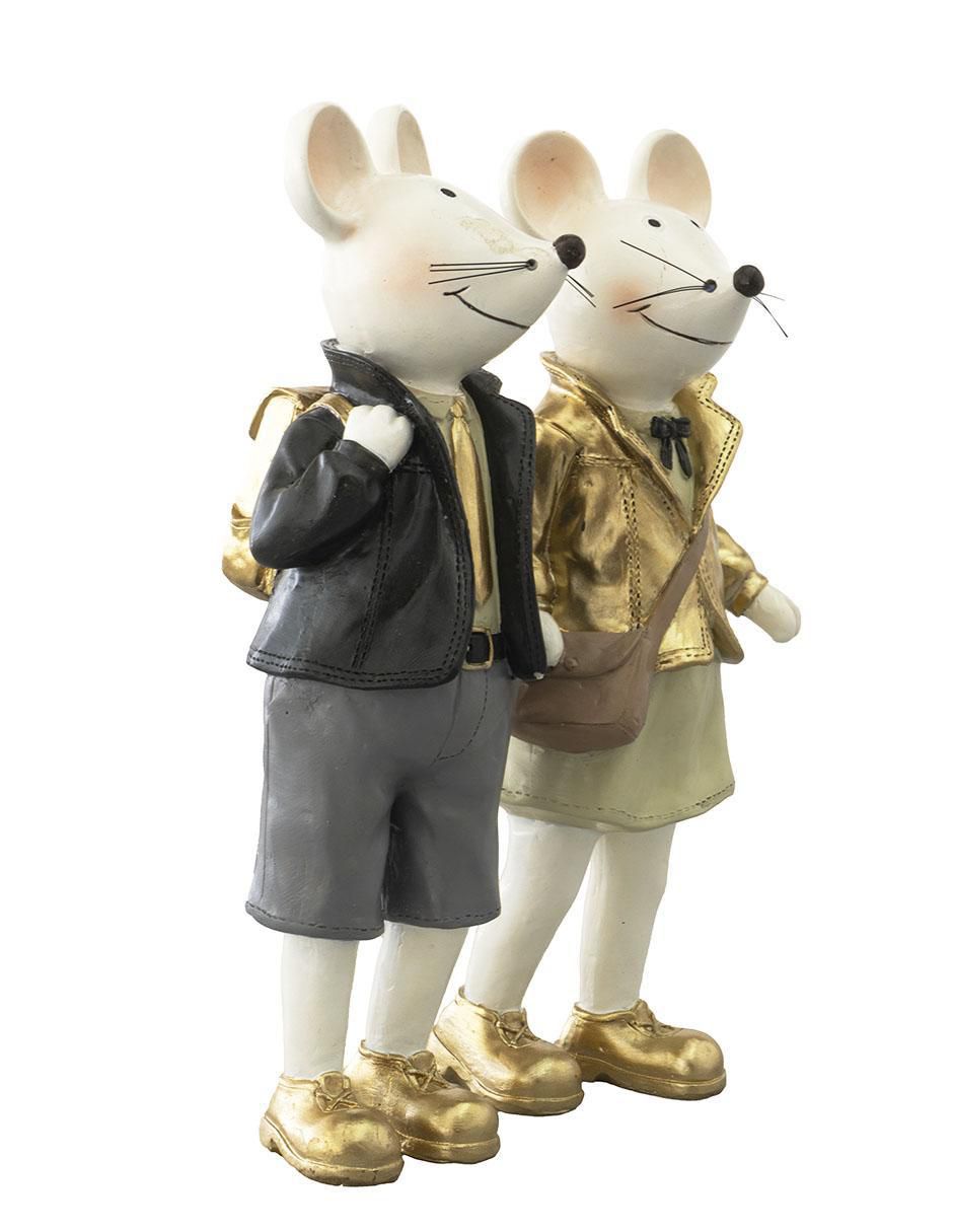 Figura decorativa de ratón de resina 2