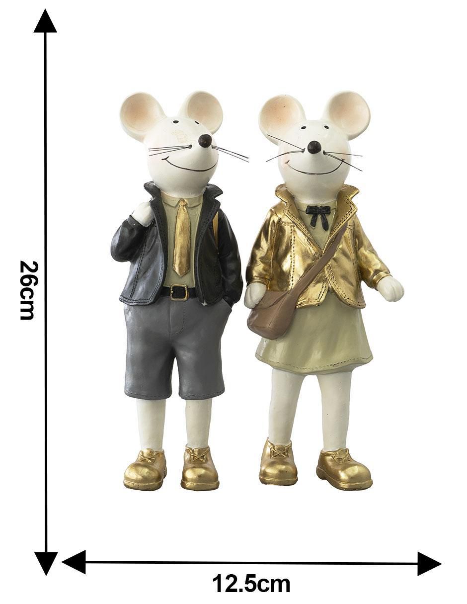 Figura decorativa de ratón de resina 5