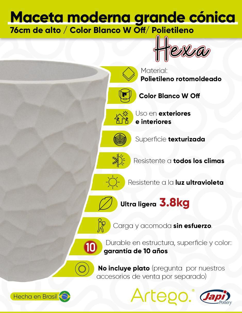 Maceta Hexa de plástico 2