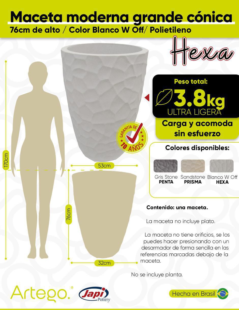 Maceta Hexa de plástico 7