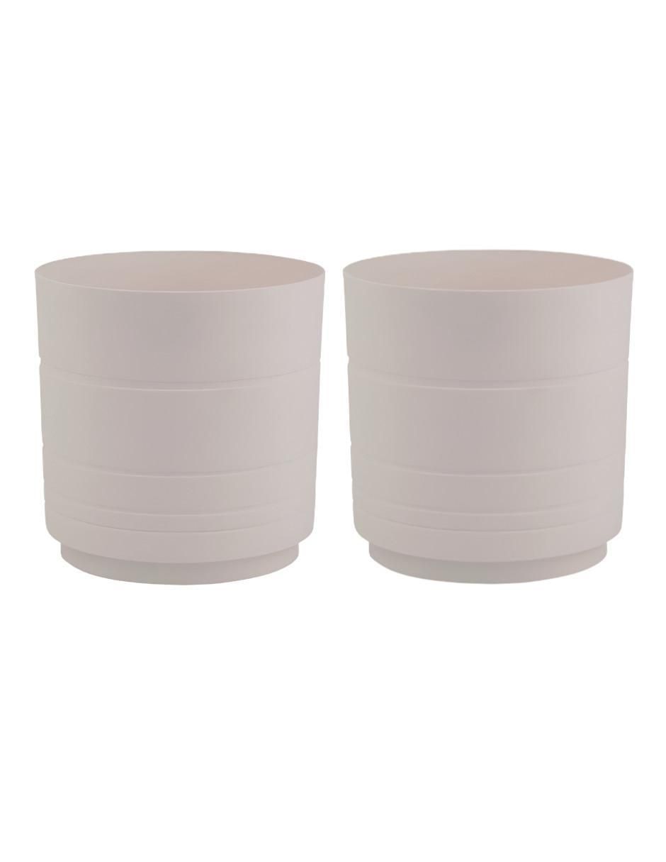 Set maceta de plástico con sistema automático de riego