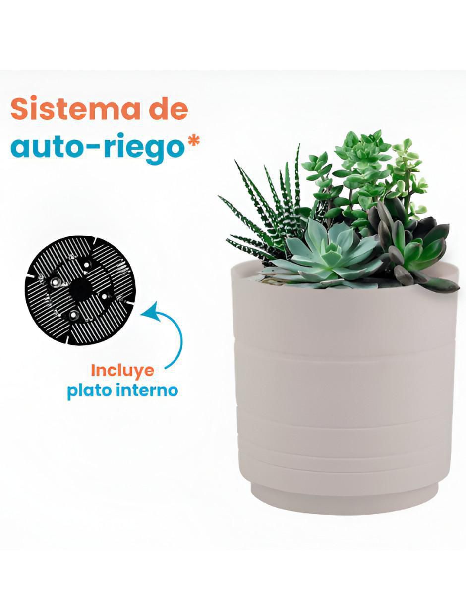 Set maceta de plástico con sistema automático de riego 2