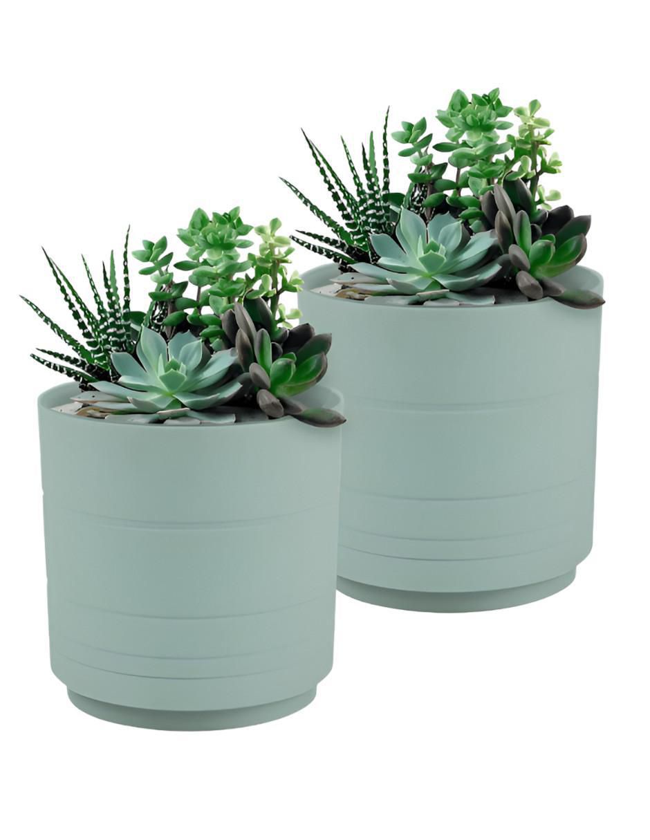 Set maceta de plástico con sistema automático de riego 2