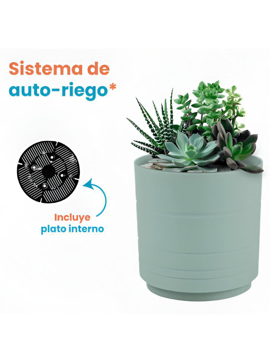 Set maceta de plástico con sistema automático de riego 3