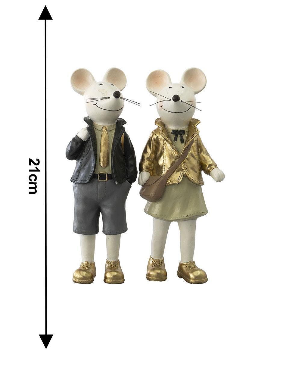 Set figura decorativa de ratón de resina 5