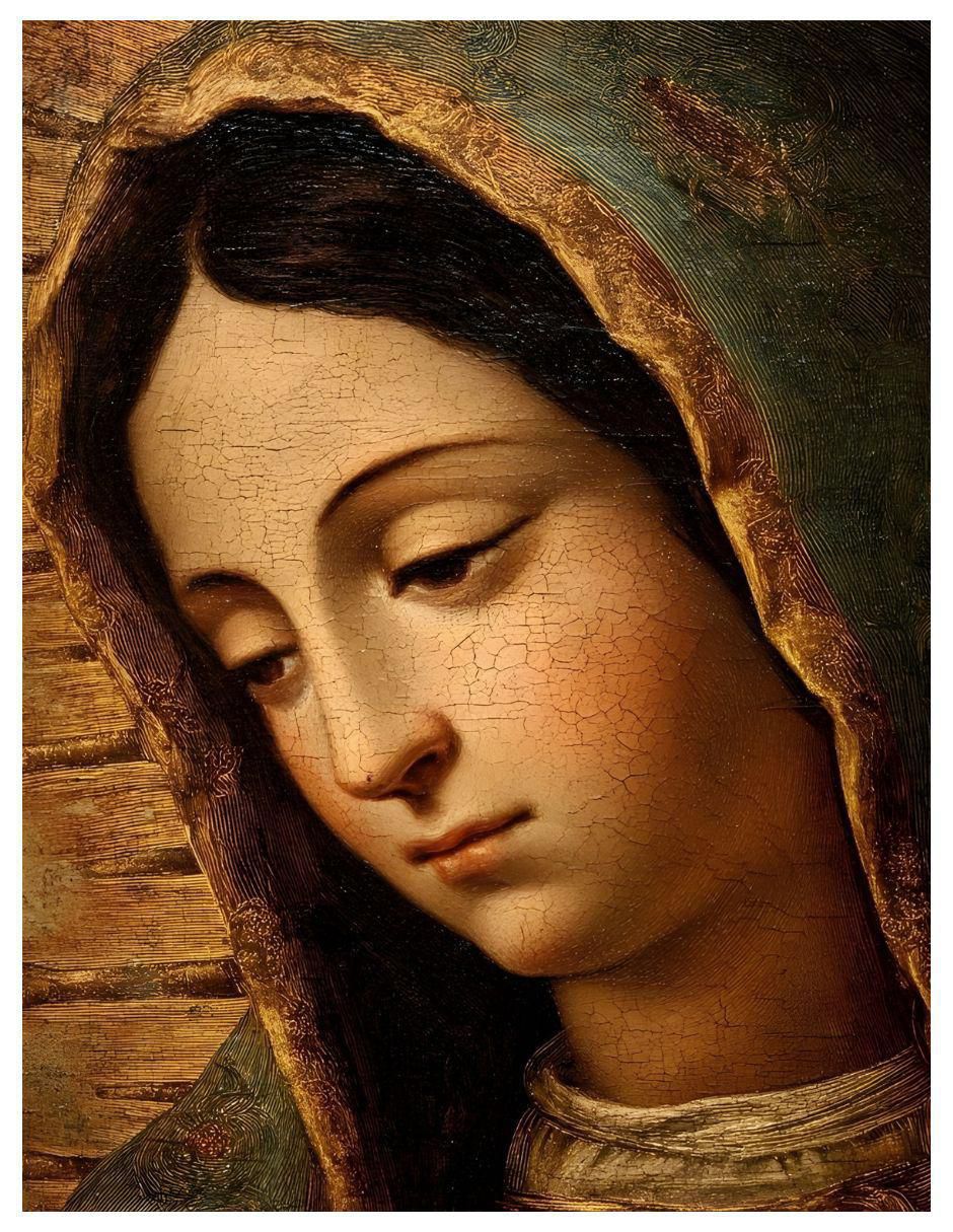 Cuadro Virgen de Guadalupe técnica impresión
