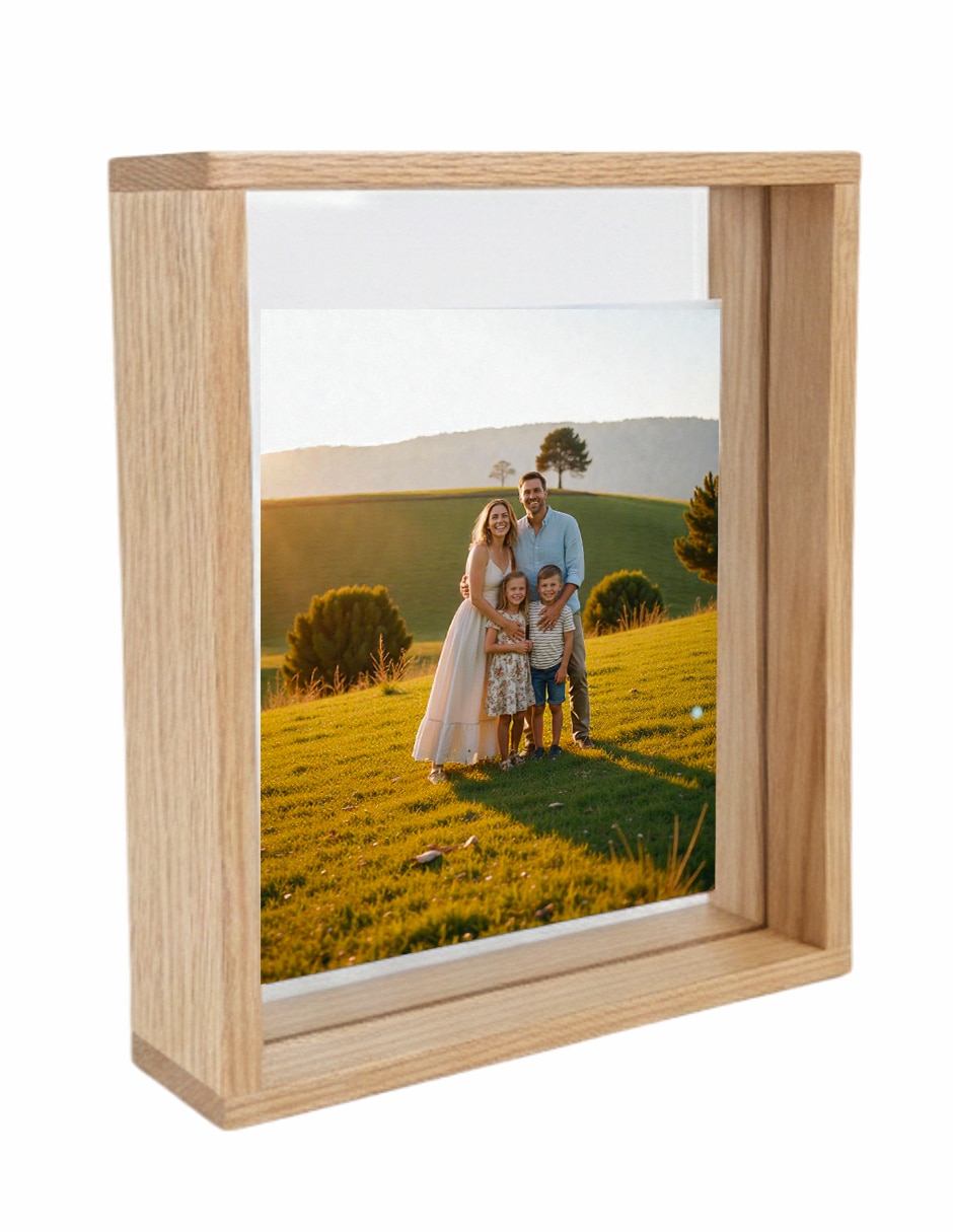 Portarretrato Decoración de madera para 1 foto 2