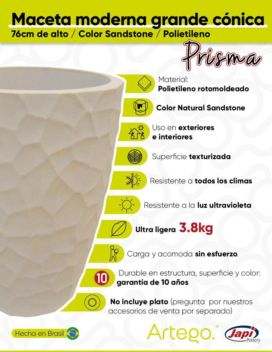 Maceta Ultra Ligera Japi  de polietileno 3
