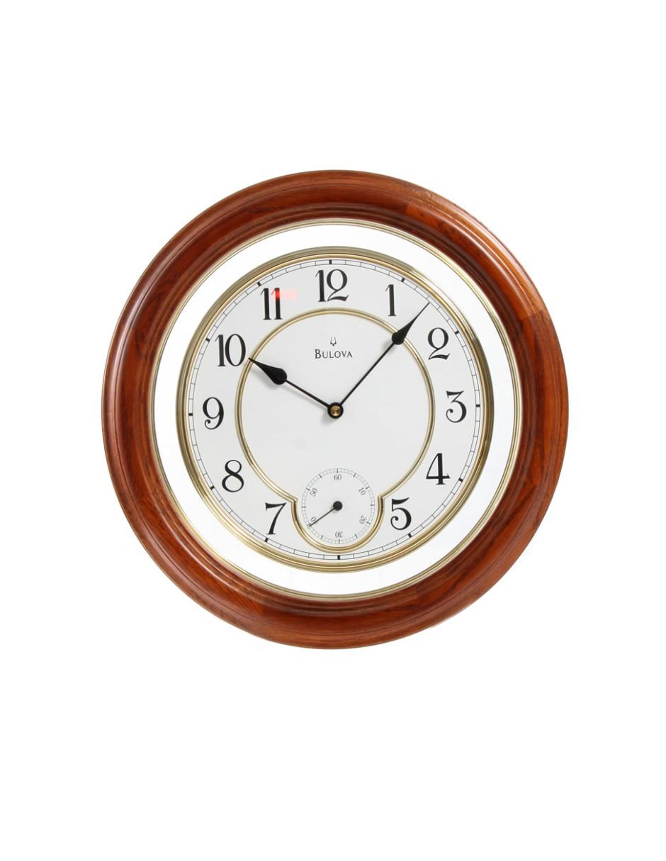Reloj de pared Bulova Williams de madera