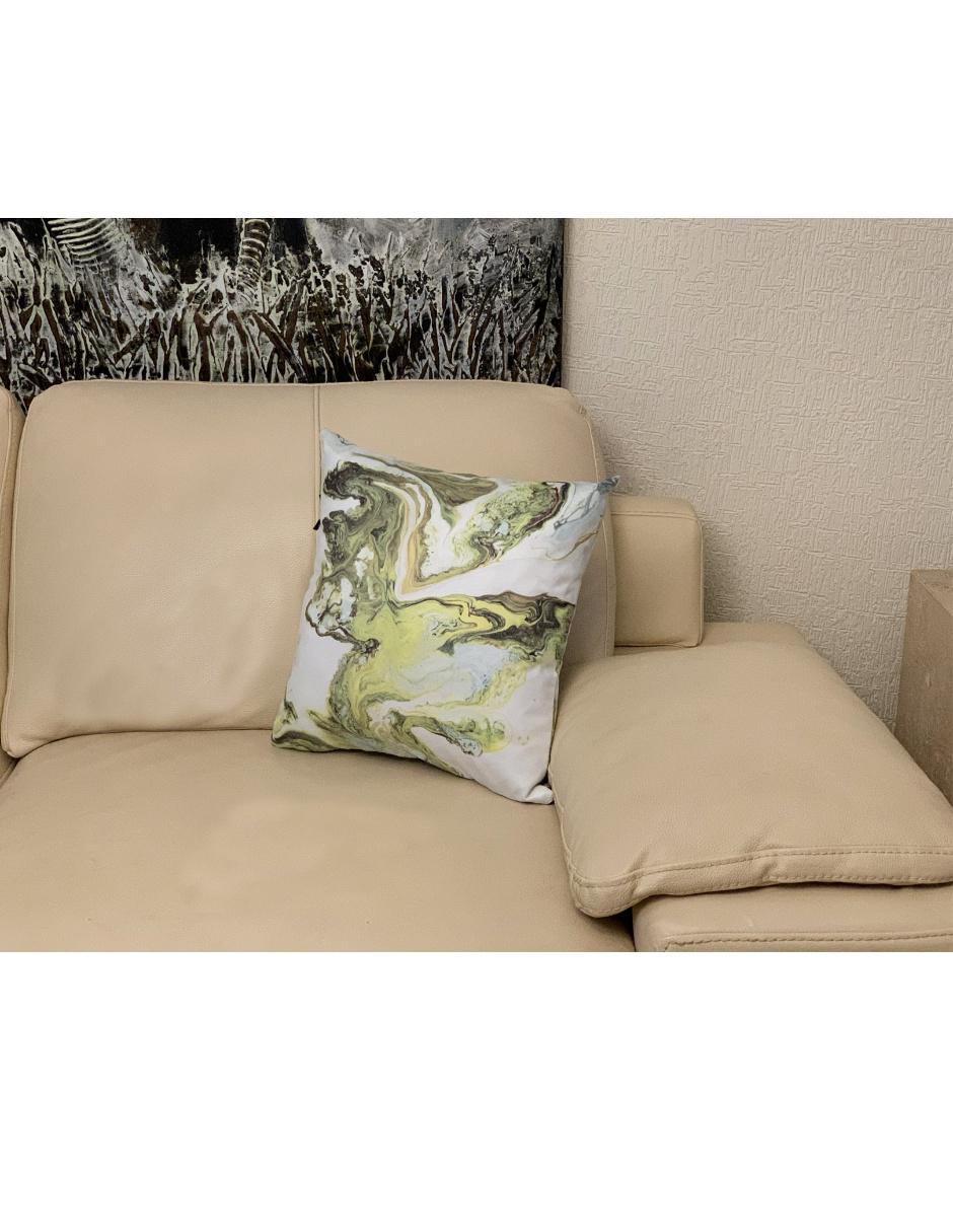 Cojín decorativo Nataly Rodríguez Sublimado Toulousse verde 3