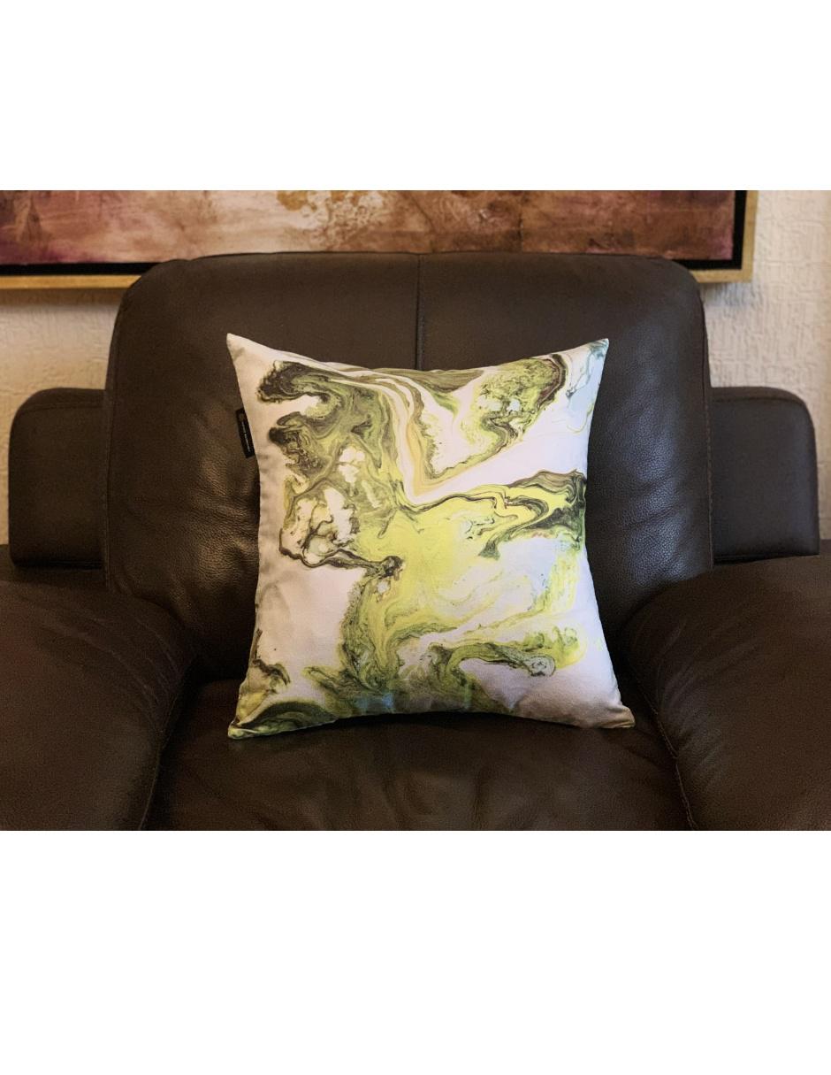 Cojín decorativo Nataly Rodríguez Sublimado Toulousse verde 4